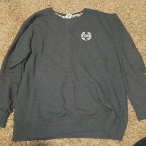 PINK dark gray crewneck sweatshirt